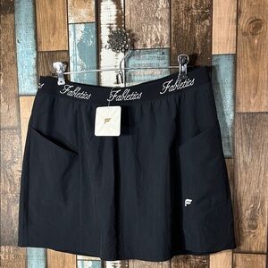 Fabletics Black Mini Skirt with Logo Detail